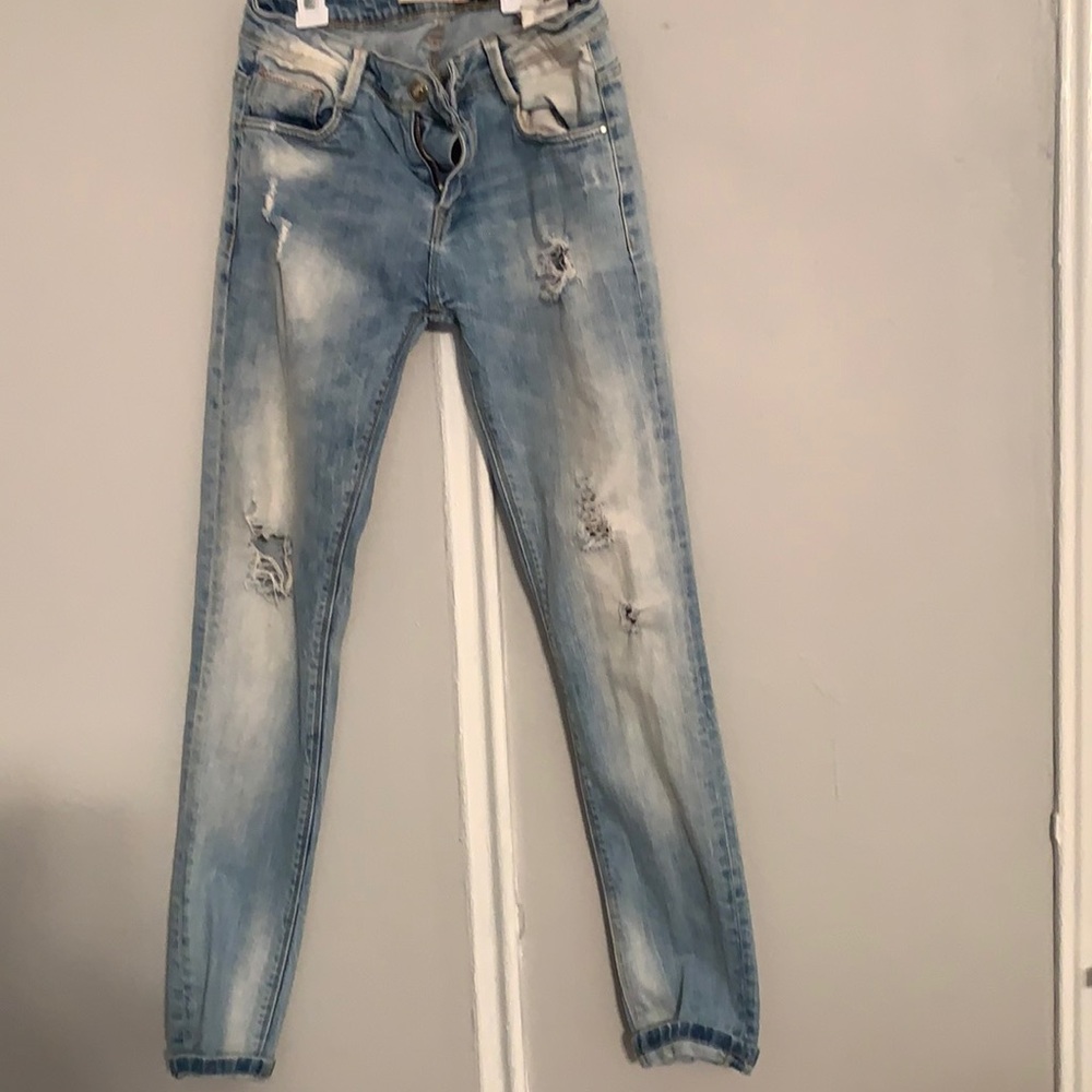 Zara distressed jeans